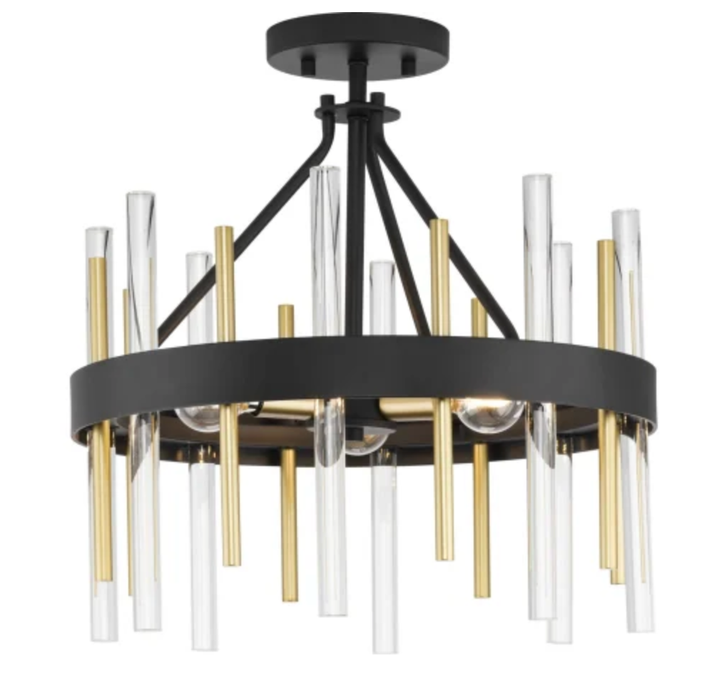 Progress Lighting Orrizo 3 Light 16" Wide Semi-flush Ceiling Fixture