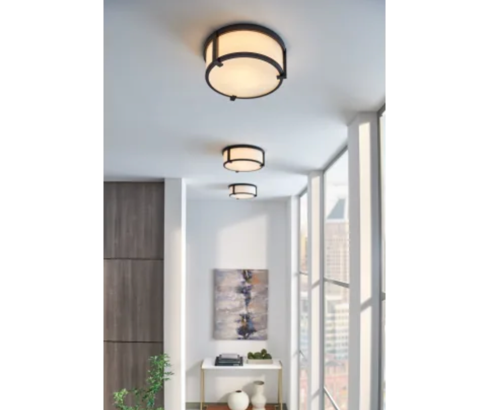 Hinkley Lighting Lowell 2 Light 13" Wide Flush Mount Drum Ceiling Fixture