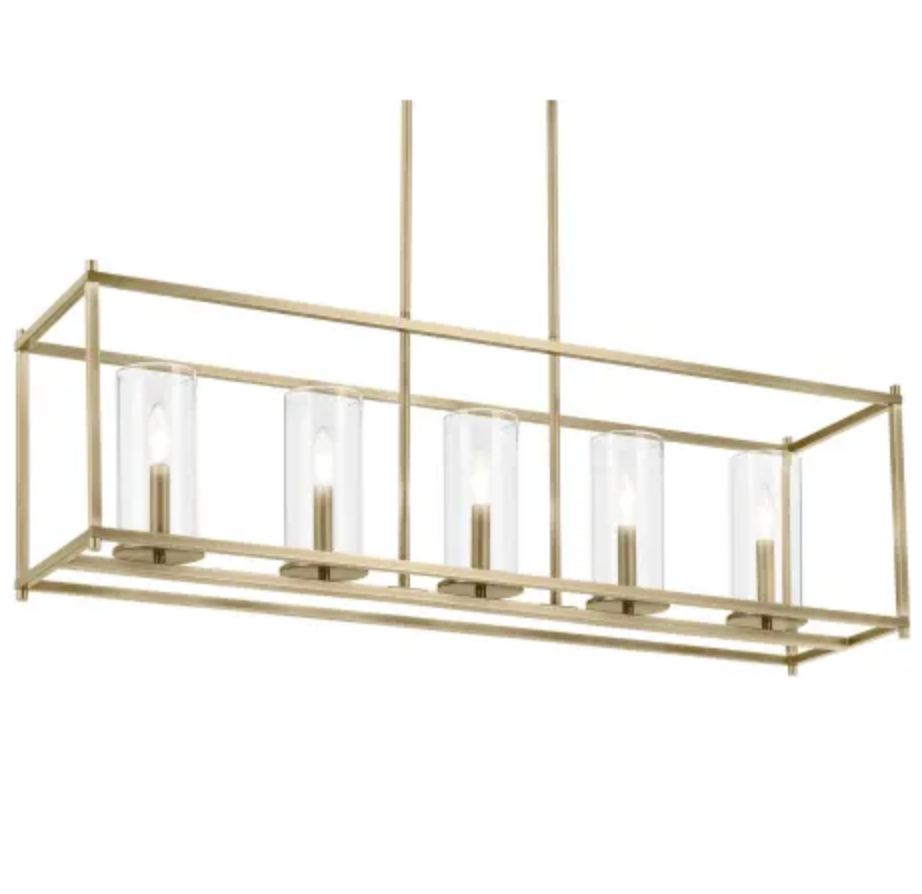 Kichler Crosby 5 Light 10" Wide Linear Chandelier