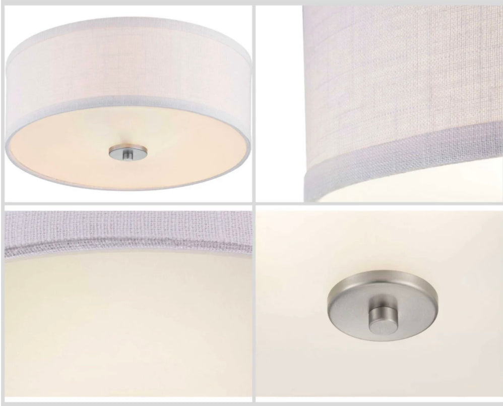 Progress Lighting Inspire 2 Light 13" wide flush mount drum ceiling fixture
