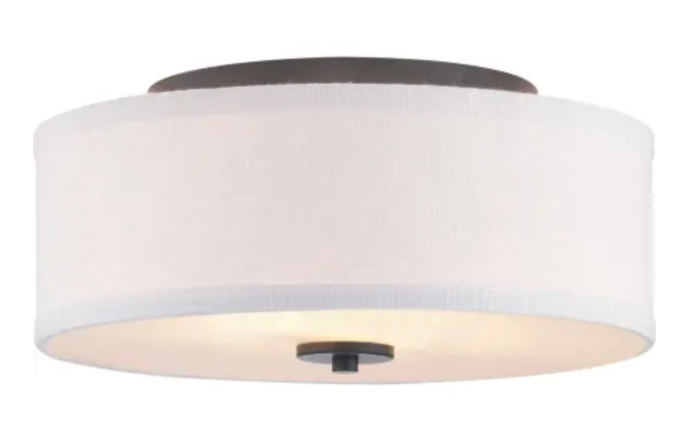 Progress Lighting Inspire 2 Light 13" wide flush mount drum ceiling fixture