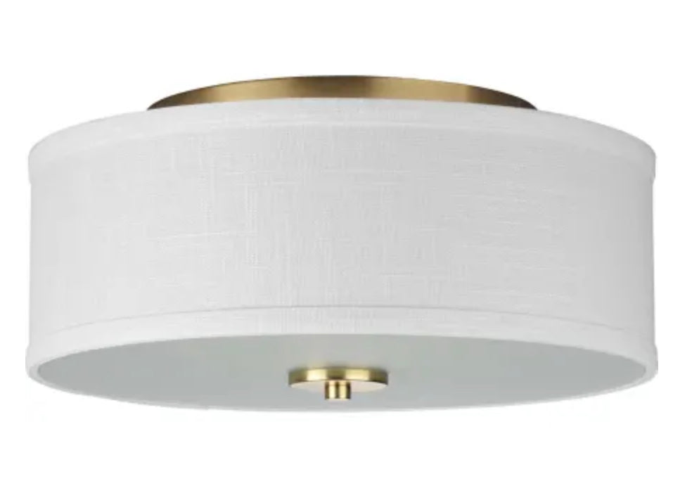 Progress Lighting Inspire 2 Light 13" wide flush mount drum ceiling fixture