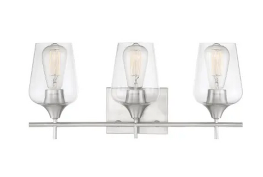 Savoy 3 House Vanity Lighting Brushed Nickel
