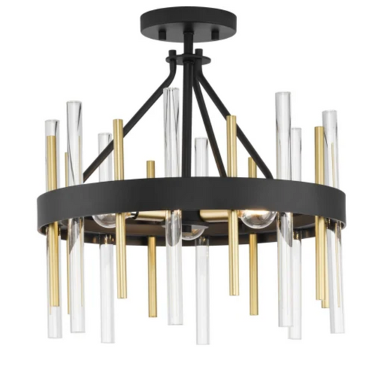 Progress Lighting Orrizo 3 Light 16" Wide Semi-flush Ceiling Fixture