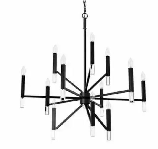 Hunter Sunjai 12 Light 40" Wide Taper Candle Style Chandelier