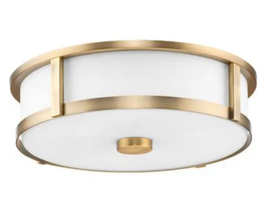 Progress Lighting Gilliam 3 Light 17" Wide Flush Mount Drum Ceiling Fixture