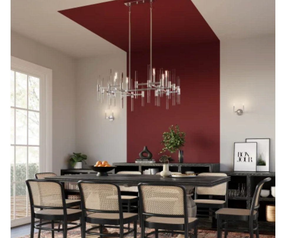 Pillar 6 Light 38" Wide Single Tier Linear Chandelier