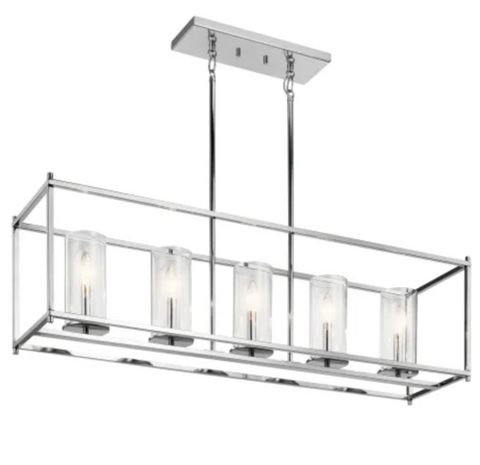 Kichler Crosby 5 Light 10" Wide Linear Chandelier