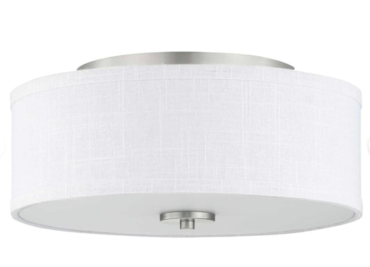 Progress Lighting Inspire 2 Light 13" wide flush mount drum ceiling fixture