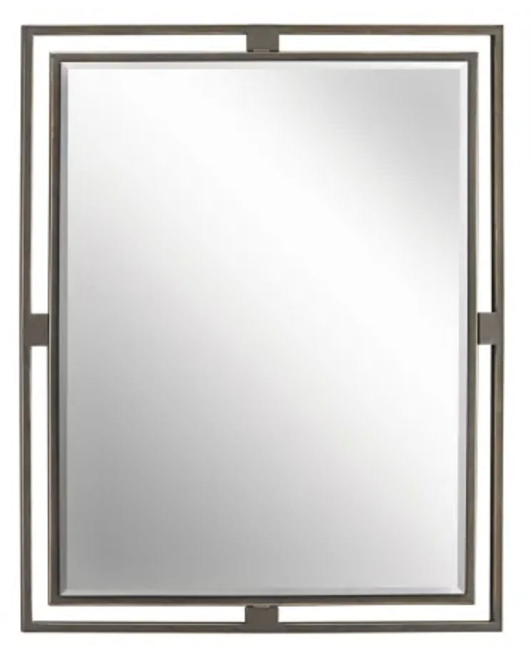 Kichler Hendrik 24" W x 30" H Traditional Rectangular Framed Bathroom Mirror